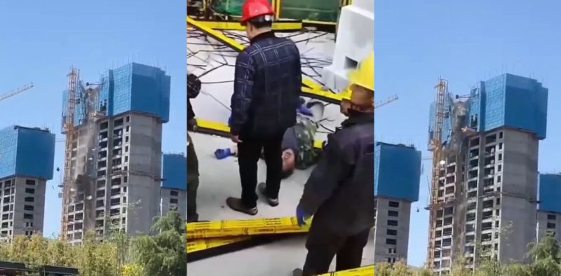甘肃定西漳县 一工地发生特大工程事故 塔吊折断导致3人遇难 现场视频令人惊心动魄！-51吃瓜网