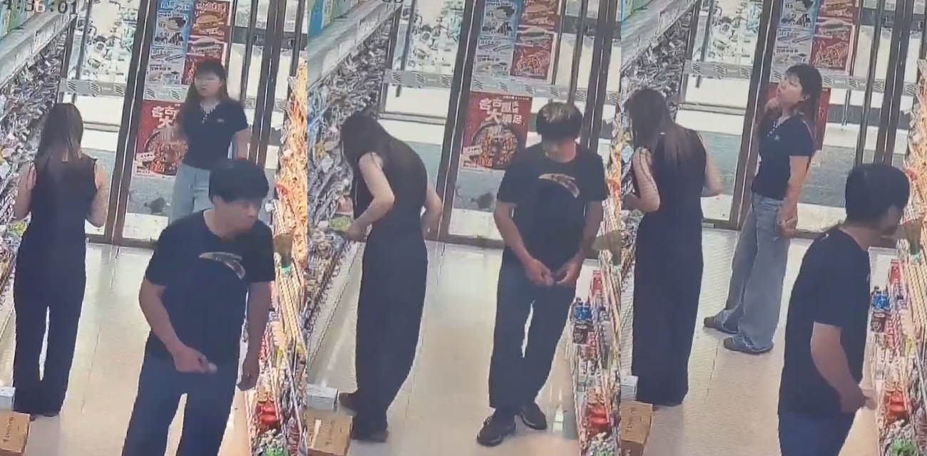 超市惊现变态男 在嫩妹面前盯着蜜臀 掏鸡巴狂甩 变态露出癖好令人瞠目！ - 51吃瓜网-51吃瓜网