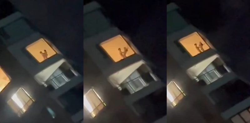 浙江某小区窗前上演火辣皮影戏 各种动作变换不断 可以想象激烈程度有多高啊！-51吃瓜网