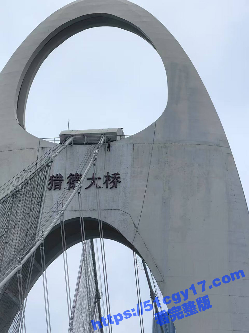 广州一赤裸上身的男子 早高峰爬上猎德大桥轻生 引发大堵车 封路长达22公里 现场视频流出！ - 51吃瓜网-51吃瓜网