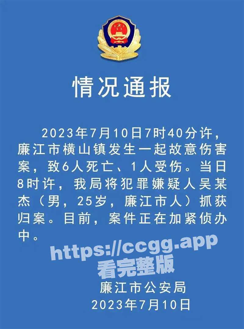 惨烈！广东省廉江市一幼儿园发生重刑案致6死1伤，监控记录了整个杀人过程，案因曝光 - 51吃瓜网-51吃瓜网