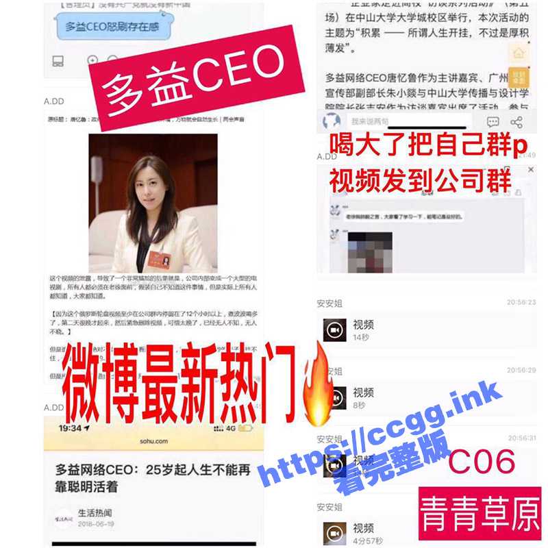 老瓜新吃！多益CEO 唐忆鲁 靠鲍鱼上位  老板误发美女CEO群P影片到公司群 果然很能干！-51吃瓜网