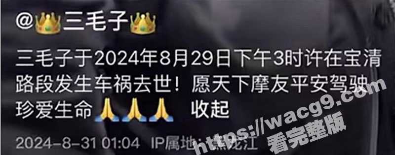 重机车女网红玩家三毛子因飙车当场离世 曾飙到时速165公里 从现场痕迹看是压弯失败-51吃瓜网